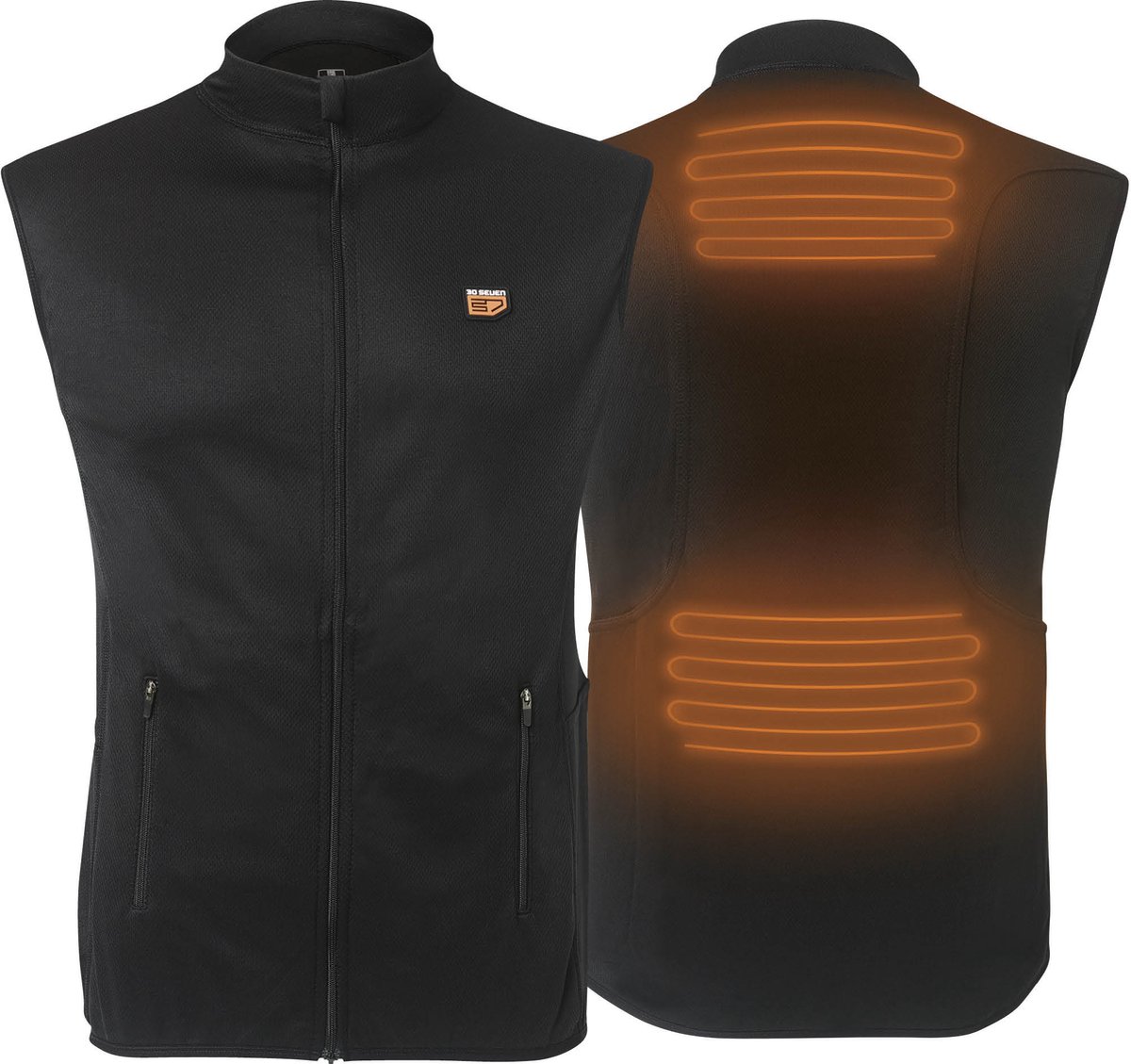 30seven - Verwarmd Vest (Baselayer) Regular Fit met heroplaadbare Accu en 4 verwarmingsniveau ’s voor Mannen en Vrouwen - XS