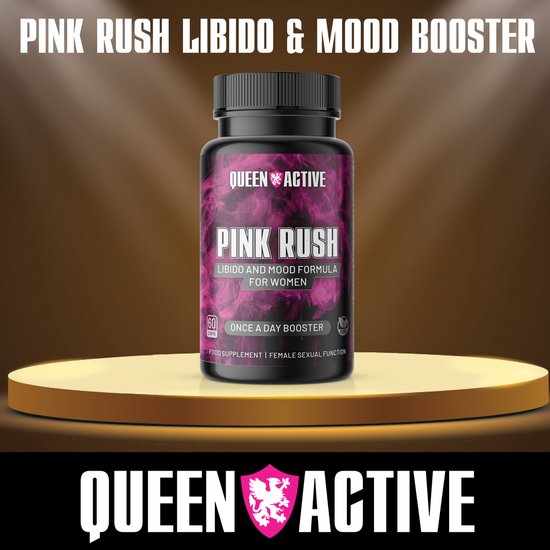 Queen Active | Pink Rush | 60 vegan caps | Libido vrouw | Libido Booster & Stemmingsformule | Discreet geleverd | Lustopwekker