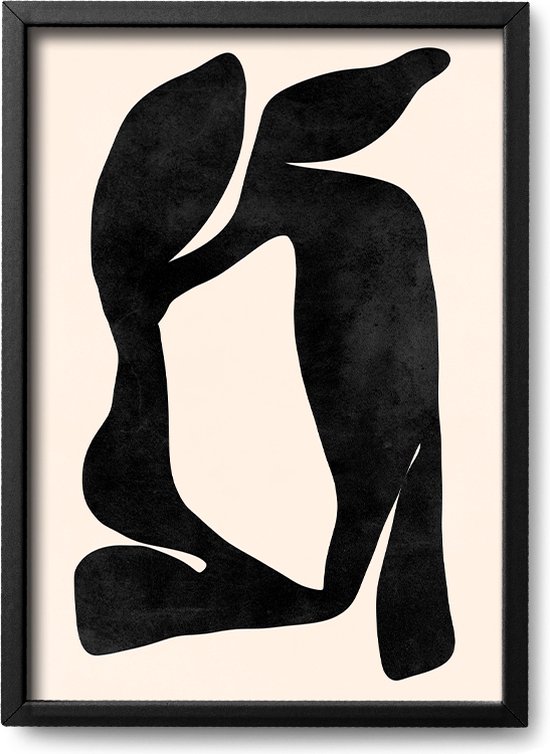 Abstracte poster Hennessy - A2 - 42 x 59,4 cm - Inclusief lijst (Zwart MDF) - Kunst - Hoogwaardige abstracte poster - Illustratie - ArtStract - Abstracte kunst Online - Abstracte posters