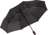 Fare AOC-Mini Style luxe opvouwbare paraplu met gekleurd frame zwart roze 97 centimeter