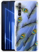 Realme X50 Hoesje Peacock Feathers - Designed by Cazy