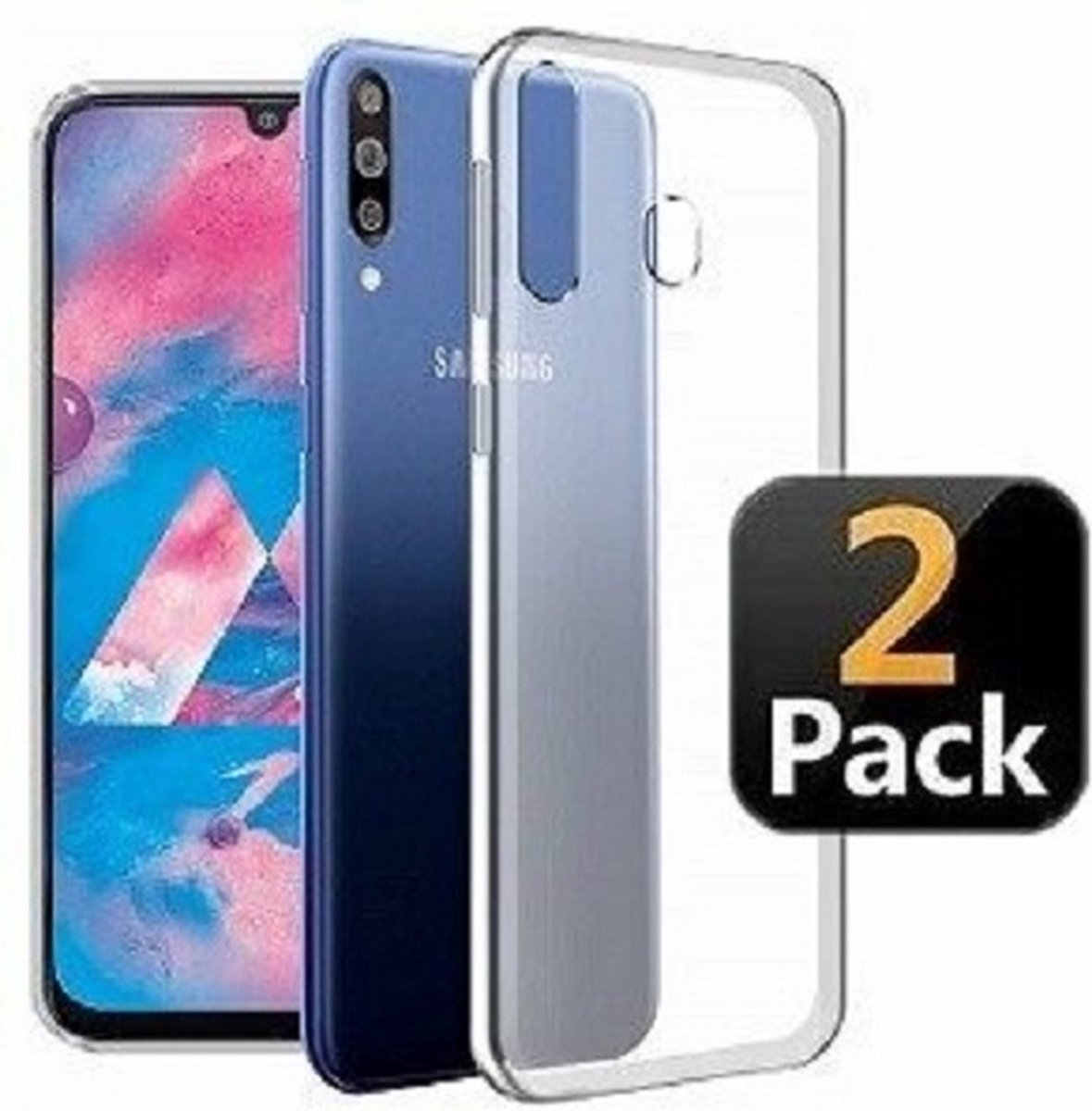 Samsung A20s Hoesje Siliconen TPU Transparant 2x