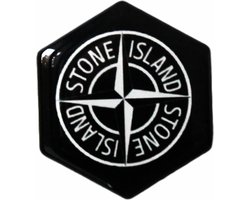 PIAGGIO ZIP LOGO STONE ISLAND ZWART/WIT STICKER