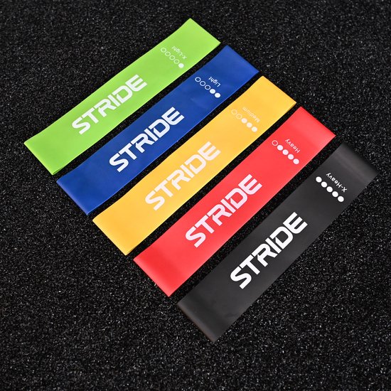 STRIDE Weerstandsbanden Set (5 Stuks) Mini Resistance Bands Latex