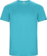 Turquoise kinder unisex sportshirt korte mouwen 'Imola' merk Roly 4 jaar 98-104