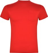 Rood T-shirt 'Teckel' met borstzak merk Roly maat 3XL