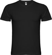 Zwart T-shirt 'Samoyedo' met V-hals merk Roly maat M