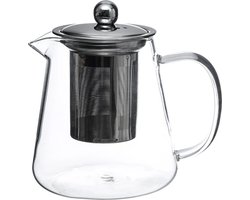 Secret de Gourmet - Theepot - glas/rvs - met filter - 800 ml
