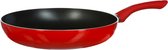 Secret de Gourmet - Koekenpan - Alle kookplaten/warmtebronnen geschikt - rood/zwart - Dia 28 cm