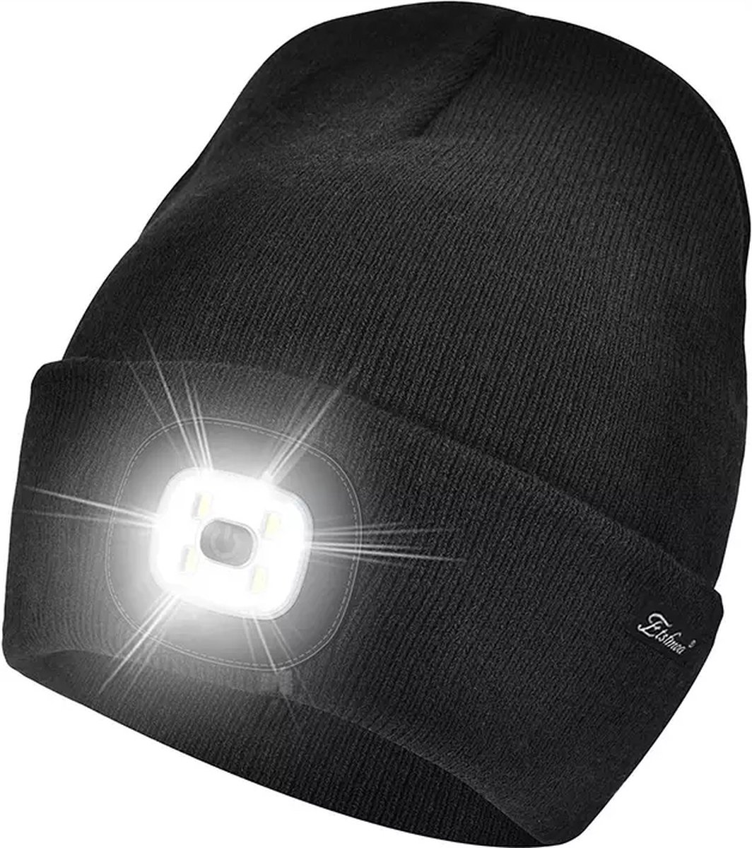 Viatel Bluetooth Bonnet Chapeau Avec Lumière Unisexe USB Rechargeable 4 LED  Phare Cap