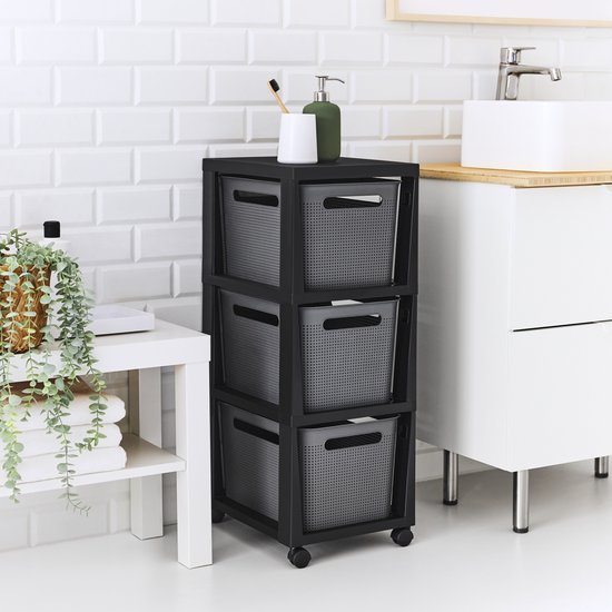 ROTHO Schubladenbox Timeless Schubladenbox / Bürobox Mit 10 Schüben, Kunststoff  PS , Mit Zehn Beschriftbaren Schueben In Din A4 S0k5s0j1