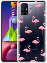 Hoesje Geschikt voor Samsung Galaxy M51 Flamingo
