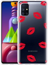 Hoesje Geschikt voor Samsung Galaxy M51 Red Kisses