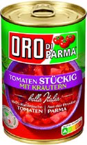 ORO DI PARMA Tomaten met kruiden - bakje van 425 ml