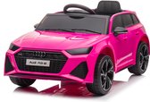 Elektrische Kinderauto Audi RS6 12V Met Afstandsbediening - accuvoertuigen - accu auto voor kinderen Pink