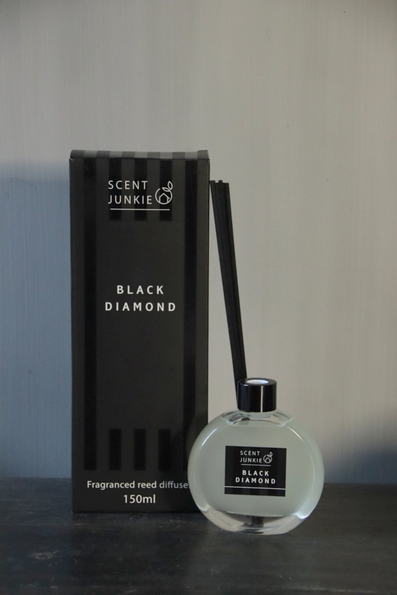 ScentJunkie - Geurdiffuser Black Diamond - 150 ml - Geurstokjes - Interieurparfum