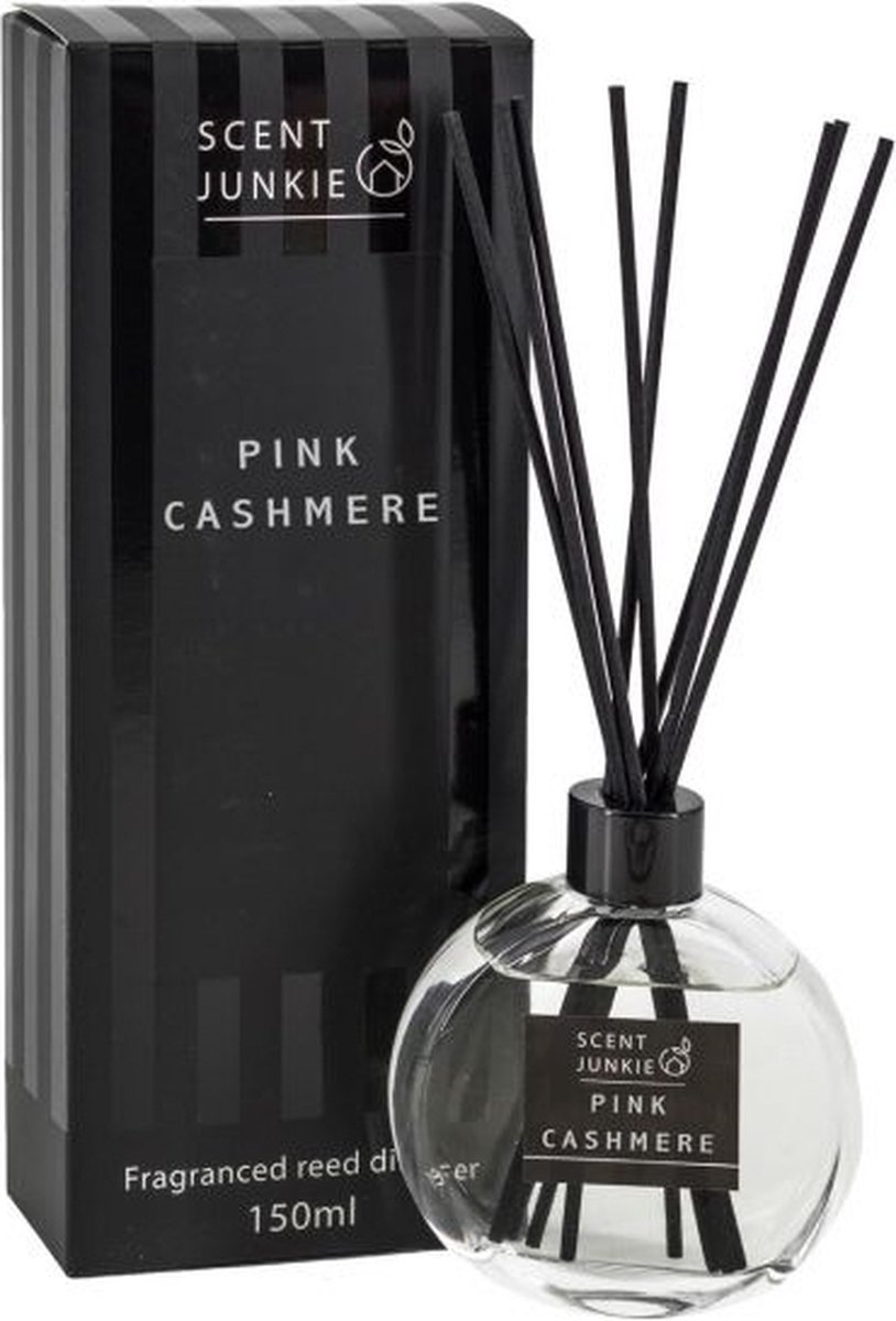 ScentJunkie - Geurdiffuser Pink Cashmere - 150ml - geurstokjes - interieurparfum