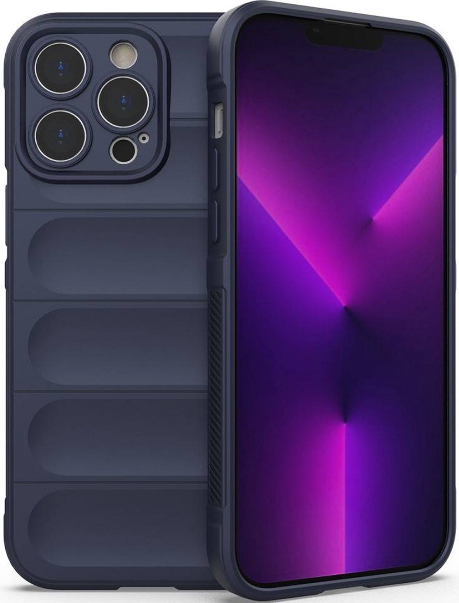 Multimedia & Accessoires Silky Shield TPU Case Back Cover Hoesje met Camera Lens Bescherming geschikt voor Apple iPhone 14 - Telefoonhoesje - Beschermhoes - Backcover Hoesje - Fashion – Blauw