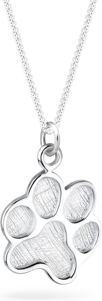 Elli - Halsketting - Dames Poot Hanger Symbool Hond in 925 Sterling Zilver - Dames