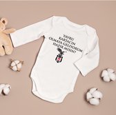 Baby romper met je favoriete turkse voetbalclubs Fenerbahce - Galatasaray - Besiktas - Trabzonspor - Maat 62 lange mouwen - Baby aankondiging