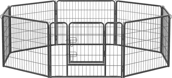 MaxxPet Puppyren - Hondenbank - Hondenren - Puppyren met 12 panelen - Staal - 100 x 60 cm