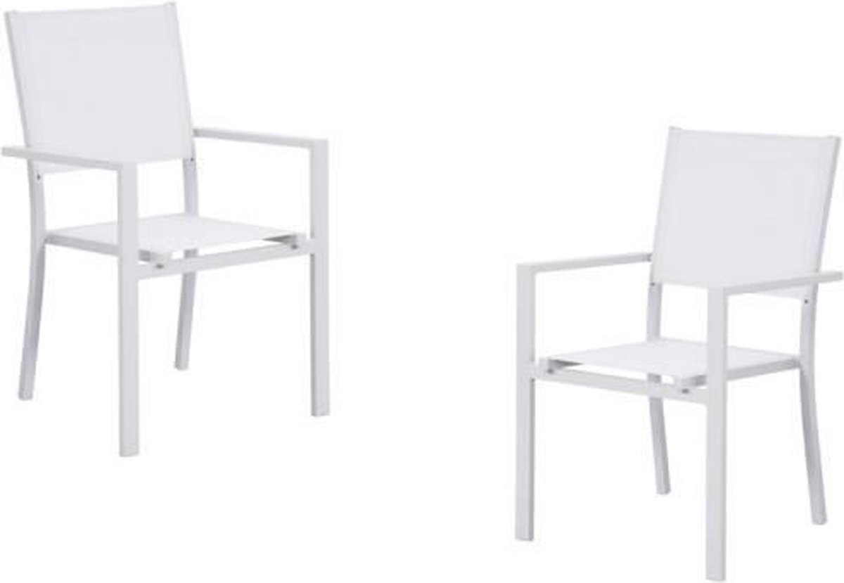 Set van 2 Tuin dineren fauteuils - Aluminium - 56 x 59 x 89 cm