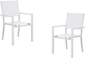 Set van 2 Tuin dineren fauteuils - Aluminium - 56 x 59 x 89 cm
