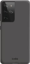SBS Vanity Telefoonhoesje geschikt voor Samsung Galaxy S21 Ultra Hoesje Flexibel TPU Backcover - Zwart