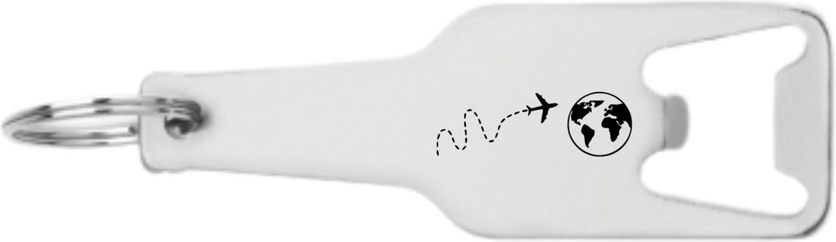 Akyol - reizen flesopener - Piloot - vakantie liefhebber - wereld - aarde - leuk kado voor iemand die van reizen houd - 105 x 25mm