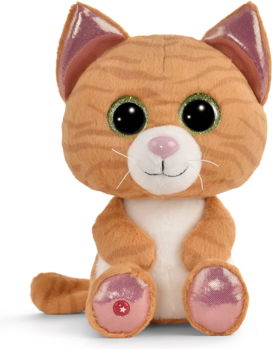 Nici pluchen knuffel kat Glubschis getigerd Tabbrey 15cm speelgoed.