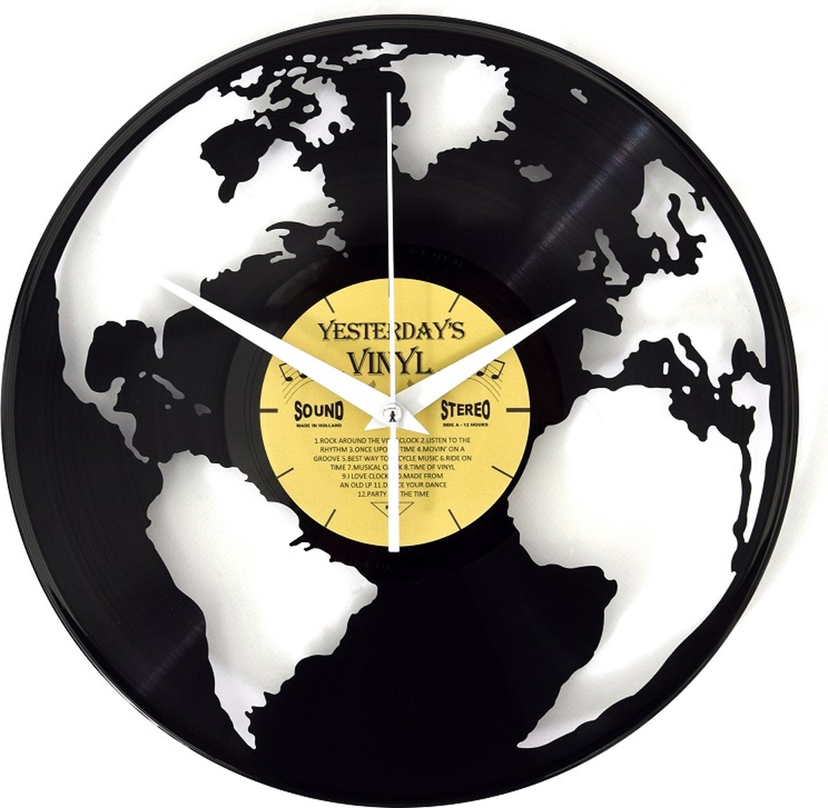 Vinyl klok WORLD GLOBE