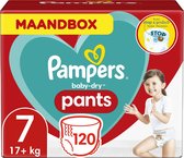 Pampers Baby-Dry Pants Luierbroekjes - Maat 7 (17+ kg) - 120 stuks - Maandbox