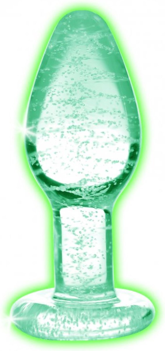 Glow-in-the-Dark Anaalplug Van Glas - Medium