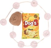 Jouets pour Chiens Sniff Jouets Chips de pommes de terre en peluche Choisir de cacher la Nourriture Missing Chiens Jouets Pet Supplies (Jaune)