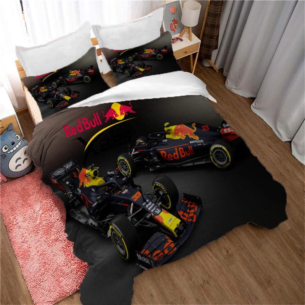 Housse de couette thème Red Bull Racing - avec 2 taies d'oreiller - Max  Verstappen -... | bol.com