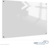 Whiteboard Glas Solid Clear White 100x180 cm | sam creative whiteboard | White magnetic whiteboard | Glassboard Magnetic