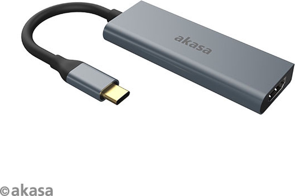 Akasa USB C 3.1 4 in 1 Dock , (USB C (Power),HDMI (4K@30Hz),2x USB A 3.0 ports, *USBCM, *HDMIF, *USBAF, *USBCF