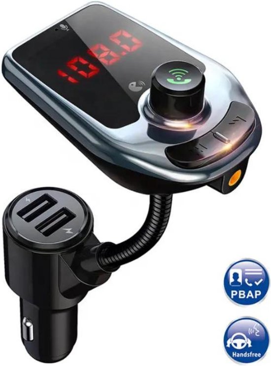 Signaal Dezelfde Observatie D5 Draadloze FM-Zender voor Auto: Compact en Krachtig Muziek Afspelen via  SD-kaart of USB | bol.com