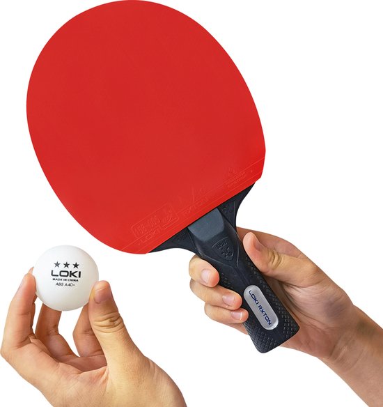 Loki - Set de ping-pong professionnel - 4 Raquettes de tennis de table - 8  balles -... | bol.com