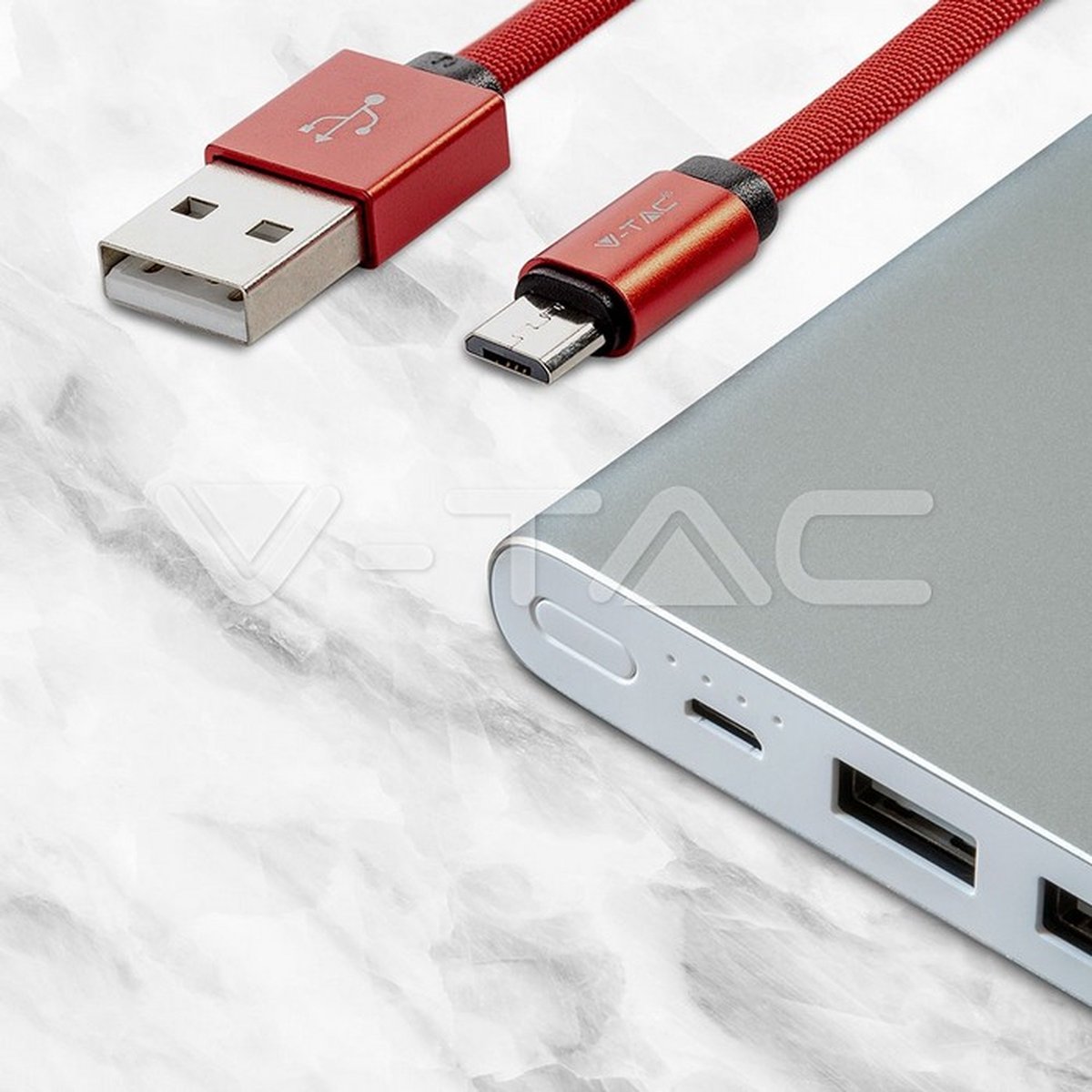Cavo V-TAC VT-5331 Micro-USB - USB, 1 Metro, Colore Argento, Marchio Di Qualità