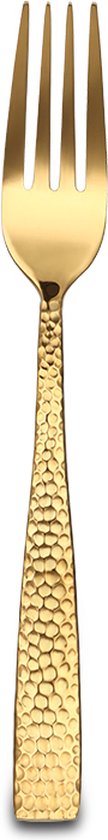 Ménagère - Couverts Or Martelé -24 Pièces-Qualité Suisse- Set Complet -100% Acier Inoxydable- Or Martelé 24k- Or 24K
