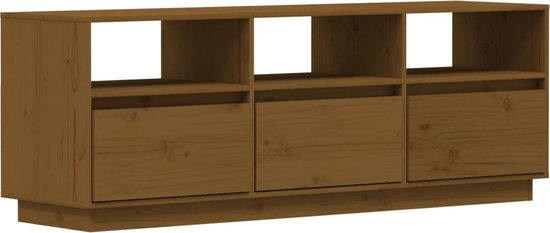 vidaXL-Tv-meubel-140x37x50-cm-massief-grenenhout-honingbruin