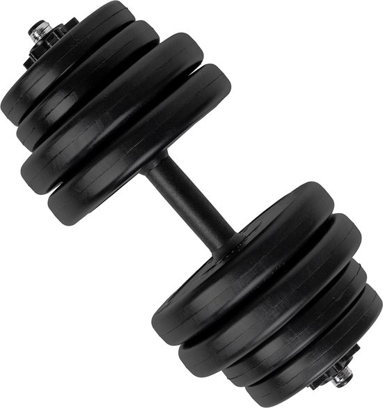 VirtuFit Verstelbare Halterset + Dumbbellset - 60,5 kg - 30 mm - Inclusief Halterstang, Dumbbellstangen & Sluiters - Zwart - Voor Thuisgebruik
