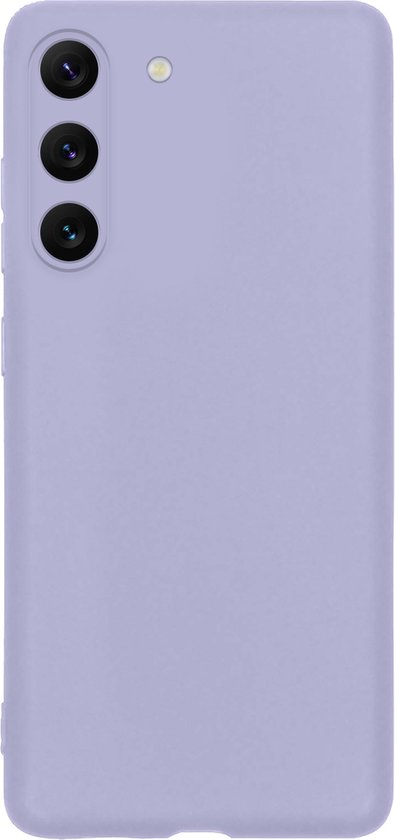 Coque Samsung Galaxy S23 Plus Coque Arrière en Siliconen avec 2x Protecteur d'écran - Coque Samsung Galaxy S23 Plus Coque en Silicone - Lilas