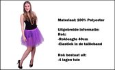 Tule rokje paars mt.S t/m M - elastische tailleband - Carnaval thema feest party optocht fun festival