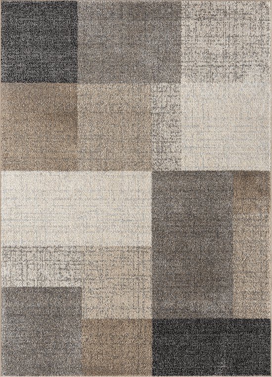 Laagpolig vloerkleed, Unicolor - Monochroom, Vloerkleed Bruin, 120 x