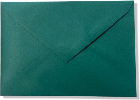 100 Enveloppen - Donker Groen - 162x114mm - grams - 16,2x11,4cm Gegomde... | bol.com