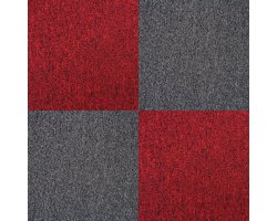 MonsterShop Tapijttegel - Zwart en Rood - 40 Stuks - 50x50cm - 10m2