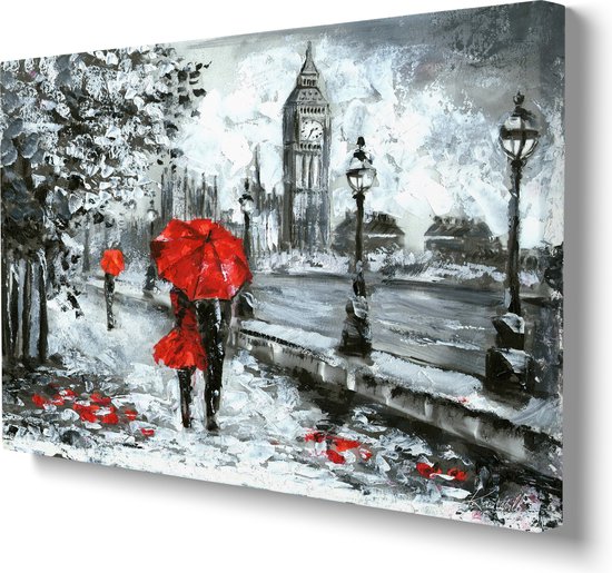 Tableau Plexiglas Luxe London Love Story |60 x 40 | Salle de séjour | Chambre à coucher | Bureau | Musique | Design | Art | Moderne | ** 5 MM D'ÉPAISSEUR **