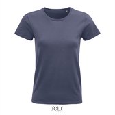 SOL'S - Pioneer T-Shirt dames - Denim - 100% Biologisch Katoen - XL